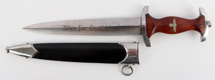 WWII GERMAN NSKK SA DAGGER BY HELBIG RZM M7/73