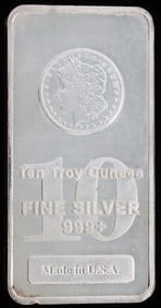 10 OZT OUNCE .999 FINE SILVER BAR INGOT