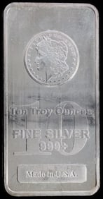 10 OZT OUNCE .999 FINE SILVER BAR INGOT