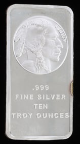 INDIAN 10 OZT OUNCE .999 FINE SILVER BAR INGOT