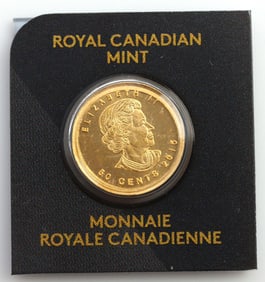 ONE 999 FINE GOLD CANADIAN MAPLEGRAM COIN