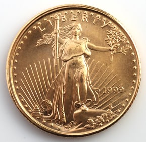 1999 GOLD 1/10 OZT OUNCE AMERICAN EAGLE BU COIN