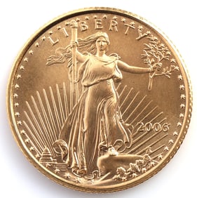 2006 GOLD 1/10 OZT OUNCE AMERICAN EAGLE BU COIN
