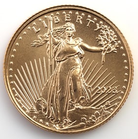 2023 GOLD 1/10 OZT OUNCE AMERICAN EAGLE BU COIN
