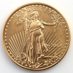 2010 GOLD 1/10 OZT OUNCE AMERICAN EAGLE BU COIN