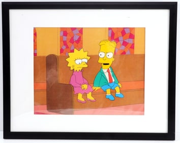 BART & LISA SIMPSON ANIMATION CEL THE SIMPSONS