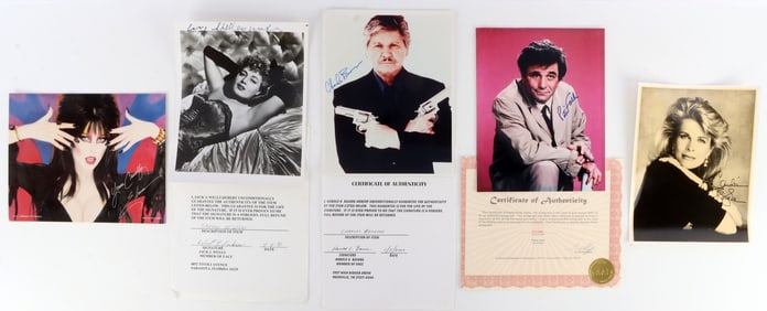 LOT 4 HOLLYWOOD AUTOGRAPHS FALK WINTERS BRONSON