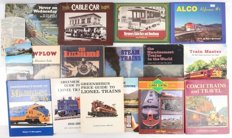LOT OF 15 RAILROAD HISTORY & MODEL TRAIN BOOKS