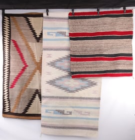 LOT OF 3 NATIVE AMERICAN NAVAJO SOUTHWEST RUGS
