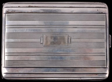 VINTAGE SILVER CIGARETTE CASE OVER 100 GRAMS