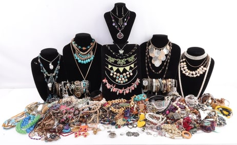 DEALER LOT OF 20 LBS UNSEARCHED COSTUME JEWELRY