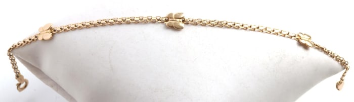 7.25 INCH 14K BUTTERFLY BOX CHAIN BRACELET