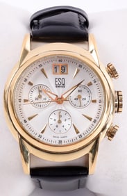 STAINLESS STEEL QUARTZ ESQ SWISS MENS WATCH E5299