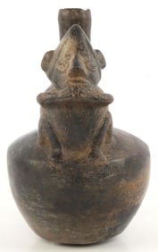 PRECOLUMBIAN PERUVIAN STIRRUP SPOUT VESSEL