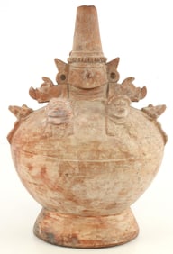 PRECOLUMBIAN PERUVIAN LAMBAYEQUE SICAN VESSEL