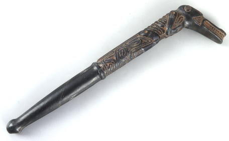 PRECOLUMBIAN TAINO CROCODILE MAN SCEPTER