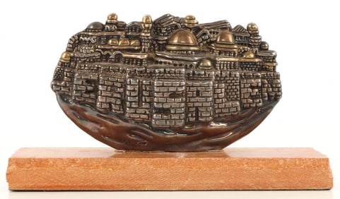 BEN ZIO JERUSALEM WAILING WALL SILVER SCULPTURE