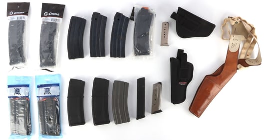 DEALERS LOT HOLSTERS & MAGAZINES AR-15 AR-22 17PCS