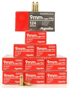 500 RDS 9MM LUGER 124GR FMJ AGUILA  AMMUNITION