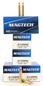 250 ROUNDS .30 CARBINE 110GR FMJ MAGTECH AMMO