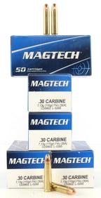 250 ROUNDS .30 CARBINE 110GR FMJ MAGTECH AMMO