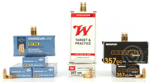 400 ROUNDS .357 SIG 125GR FMJ PISTOL AMMUNITION