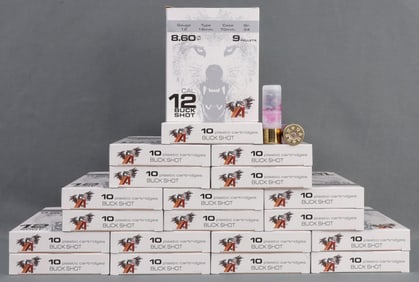 200 RDS YAF 12 GA BUCKSHOT 16MM 34 GR AMMO