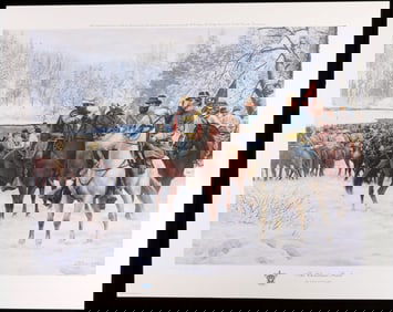 DON STIVERS CHRISTMAS RAID PRINT SIGNED & NUMBERED