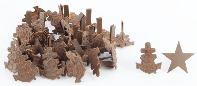 LOT 76 WWII JAPANESE LANDING FORCES HEADGEAR PINS