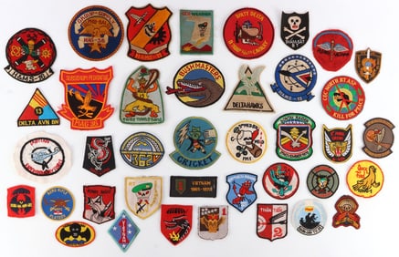 LOT OF 39 ORIGNAL VIETNAM ERA US MILITARY PATCHES