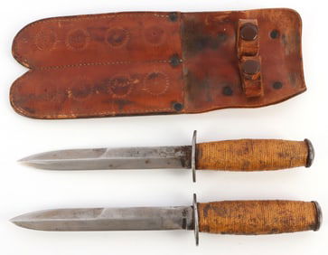 WWII MATCHING SET THEATER MADE M3 TRENCH KNIFE