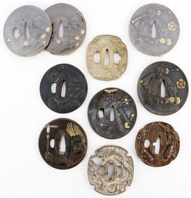 LOT 10 JAPANESE SAMURAI KATANA REPLACEMENT TSUBA