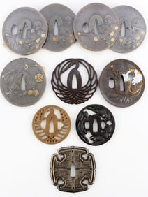 LOT 10 JAPANESE SAMURAI KATANA REPLACEMENT TSUBA