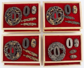 DEALERS LOT OF 4 TSUKA ACCESSORIES FOR KATANA