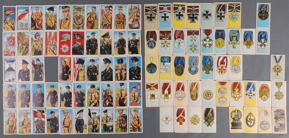 LOT OF 90 WWII GERMAN THIRD REICH CIGARETTE CARDS