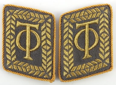 WWII GERMAN THIRD REICH ORG TODT COLLAR TABS