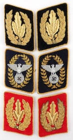 WWII GERMAN NSDAP HIGH RANK COLLAR TABS