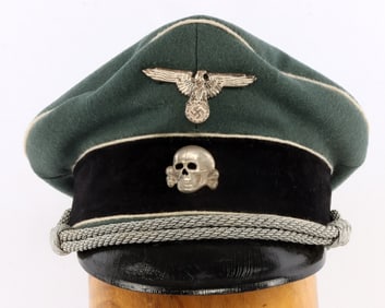 WW2 GERMAN THIRD REICH WAFFEN SS PEAK VISOR CAP