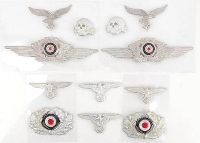 LOT OF 6 WWII GERMAN THIRD REICH VISOR CAP DECALS