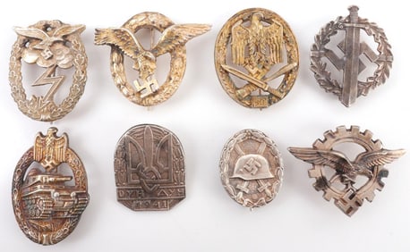 LOT OF 8 WWII GERMAN THIRD REICH BADGES LUFTWAFFE