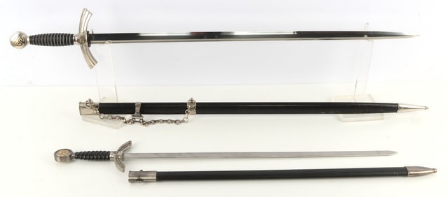 LOT OF 2 WWII GERMAN LUFTWAFFE OFFICER SWORDS