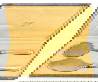 WWII GERMAN THIRD REICH HITLER FISH KNIFE SET