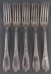 LOT OF 5 WWII GERMAN THIRD REICH WAFFEN SS FORKS