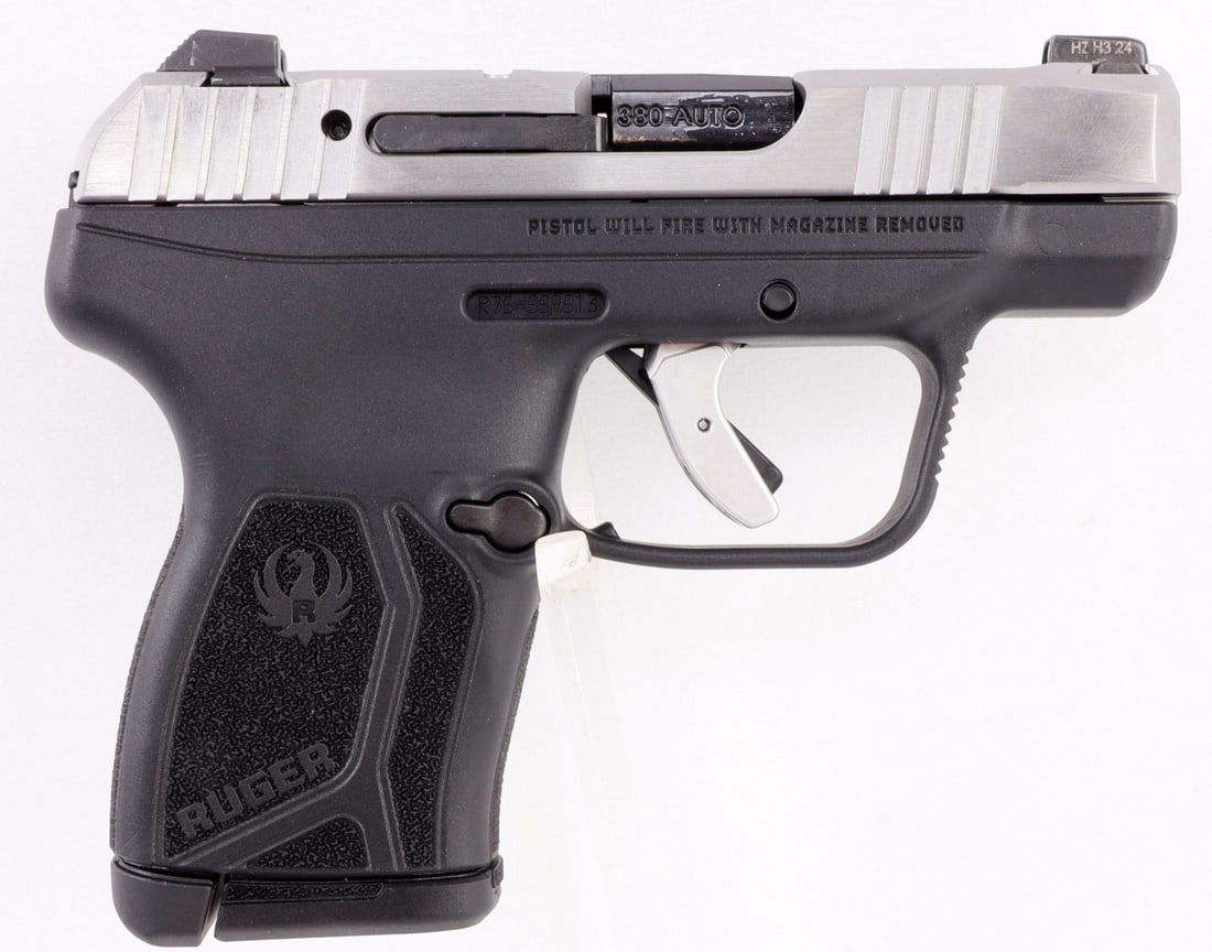 RUGER 75TH ANNIVERSARY LCP MAX .380 ACP PISTOL NIB: New in box Ruger 75th Anniversary LCP Max semi-automatic pistol. MPN 13775. Stainless steel slide. Includes one (1) magazine, pocket holster, magazine base plate extension and speed loader. FFL requir