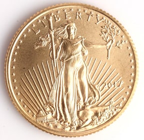 2017 GOLD 1/10 OZT OUNCE AMERICAN EAGLE BU COIN