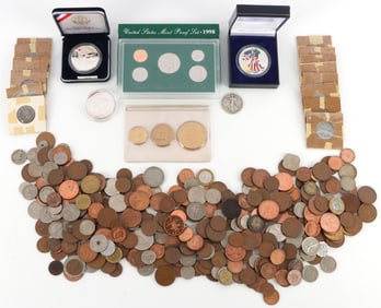 OVER 5 POUNDS OF UNSEARCHED U.S. & WORLD COIN LOT