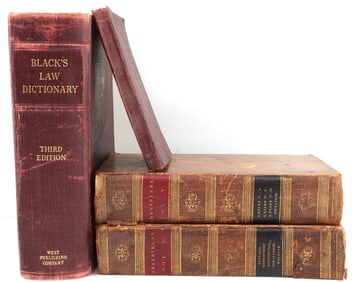 BLACK'S LAW DICTIONARY 1803 SHAKESPEARE PLAYS BOOK