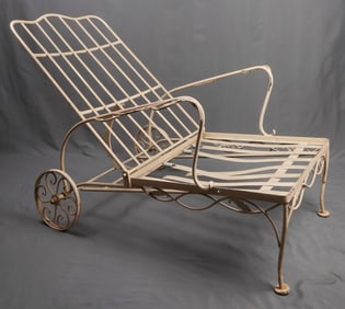 VINTAGE SALTERINI STYLE PATIO CHAISE LOUNGE