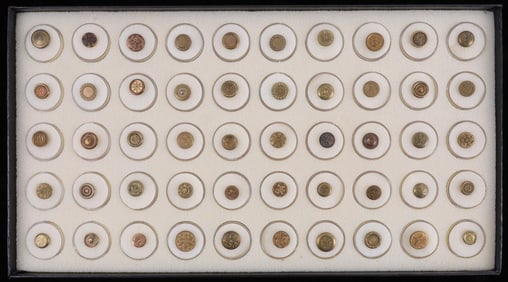 LOT OF 40 ANTIQUE ASSORTED SINGLE SIDE BUTTONS