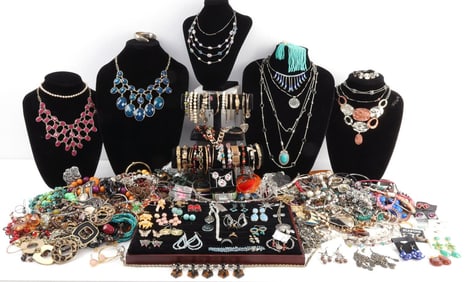 OVER 15 LBS OF UNSEARCHED COSTUME JEWELRY